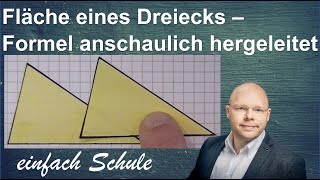 Geometrische Herleitung Flächeninhalt eines Dreiecks [upl. by Nairrod]