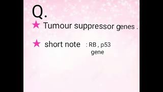 Tumour suppressor genes  RB  p53 genesGuardian of genome [upl. by Hsetih]