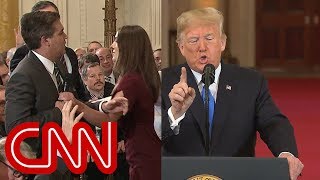 Trump clashes with Jim Acosta in testy exchange [upl. by Penhall86]