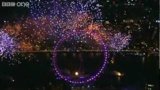 London Fireworks on New Years Day 2010  New Year Live  BBC One [upl. by Charlton]