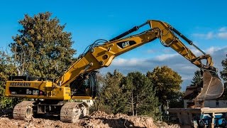 CAT 345 C beschickt Kleemann Mobirex MR130Z  Heermann Abbruch [upl. by Anyk]