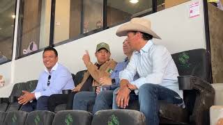 Ricardo Gallardo y Enrique Galindo recorren las obras de la Arena Potosí [upl. by Aidnis478]