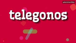 TELEGONOS  HOW TO PRONOUNCE IT [upl. by Ailido623]