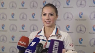 Alina Zagitova 20180909 Open Skating Interview A [upl. by Alilak]