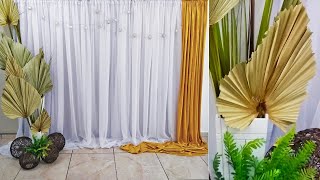 Como Fazer Decoração Com Folhas Secas de Palmeira Decoração Para Casamento e Eventos Com Folhagens [upl. by Colin753]