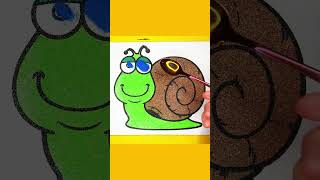 Sand painting Snail for kids and toddlers [upl. by Thurston110]