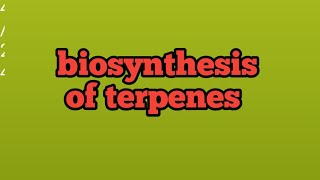 biosynthesis of terpenes  mevolic acid pathway biology [upl. by Page]