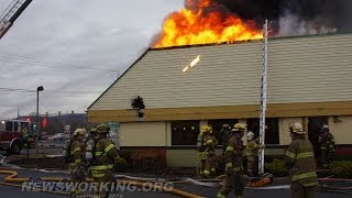 2nd ALARM  PERKINS RESTAURANT WHITEHALL PA  033014 [upl. by Ahsirtal]