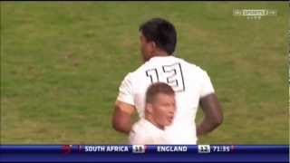 Manu Tuilagi big Hits on De Villiers [upl. by Odilo]