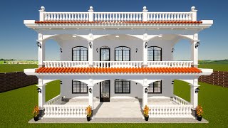 ✅Diseño de Casa con 3 arcos  Como construir una casa estilo guatemalteco  Diseño de Casa 10 x 10M [upl. by Davita303]