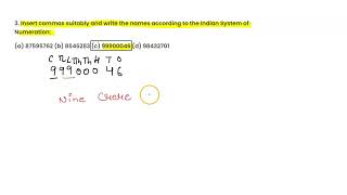 Insert commas suitably and write the names according to the Indian System of Numerationc99900046 [upl. by Denis]