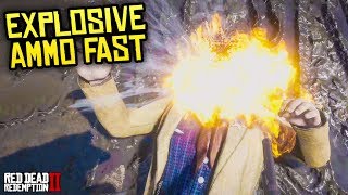 Red Dead Redemption 2  UNLIMITED EXPLOSIVE AMMO The Easiest amp Quickest Way No Cheats [upl. by Cohn]