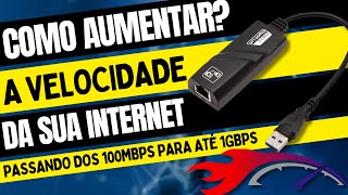 Adaptador de rede Usb 30 para RJR5 RJ45 Gigabit 101001000 Mbps  Link de Compra na Descrição [upl. by Brinson92]