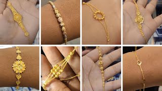 Gold Bracelet Light Weight  ১ আনা ৩ রতি সোনার লেজারকাট রেসলেট কালেকশন  Bracelet Gold Design [upl. by Marthena852]