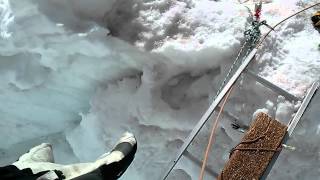 Crevasse Ladder Crossing above the DC on Mt Rainier [upl. by Nagaem656]