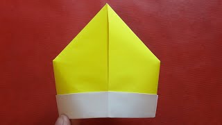 💡Cómo hacer un sombrero de papel usando origami 🙋‍♂️ Gorro de obispo de papel [upl. by Anialem]