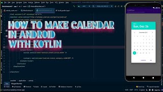 How To Make Calendar In Android With Kotlin [upl. by Nanine388]