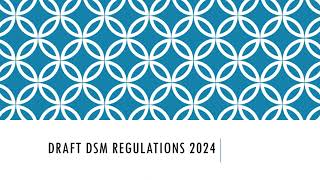 Draft Deviation Settlement Mechanism DSM Regulations 2024 [upl. by Vena]