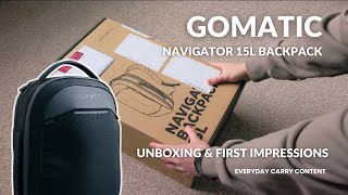 Nomatic Gomatic Navigator 15L  Unboxing amp First Impression and Initial Thoughts [upl. by Schwejda191]