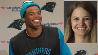 Female Sports Reporter Appalled by NFL Star Cam Newtons Sexist Comment [upl. by Erb]