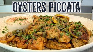 Oysters Piccata An Easy Pan Fried Oyster Recipe [upl. by Anelrac182]