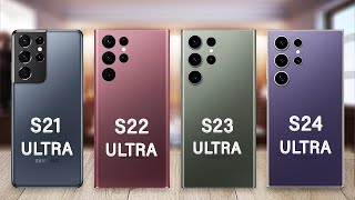 Samsung Galaxy S24 Ultra Vs Galaxy S23 Ultra Vs Galaxy S22 Ultra Vs Galaxy S21 Ultra Specs Review [upl. by Asilat]