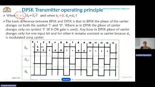 L13  DPSK  Differential Phase Shift Keying  Transmitter and Receiver [upl. by Nylireg]