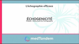 Echogenicité  Découverte de léchographie en médecine générale [upl. by Aelram829]