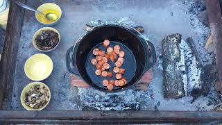 HOW TO MAKE A BILTONG PASTA POT ON THE BRAAI BEST BRAAI EVER [upl. by Edy324]