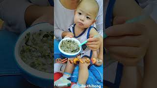 Baby mukbang food mới bổ sung nữa hộp sirobabyplus tv con ăn thun thút shorts viralvideo [upl. by Cheri]