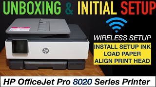 Unbox and Set Up  HP OfficeJet AllinOne 8010 8020 Pro 8030 8020e 8030e Printers  HP Support [upl. by Nomsed]