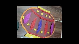 Kanha ji ki matki kese banaye How to make matki paper se kese banaye playlearnwithsaanvi548 [upl. by Airda]