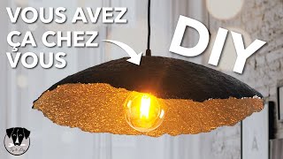 TUTO LAMPE EN PAPIER MACHÉ  SUSPENTION HEMMA IKEA HACK [upl. by Maible]