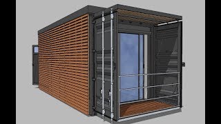 Container maritime 20 pieds aménagé Studio  20ft Shipping Container home [upl. by Luann]