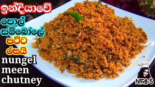 ඉන්දියාවේ ක්‍රමයට nungel meen පොල් සම්බෝලේ nungal meen coconut chutney for dosa side dish for dosa [upl. by Apollus]