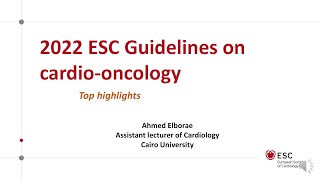 ESC Cardiooncology guidelines 2022 [upl. by Mcgraw881]