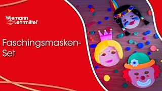 Faschingsmasken basteln – Bunte Masken aus Moosgummi im Komplettset [upl. by Vinay]