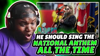 Chris Stapleton Sings the National Anthem at Super Bowl LVII  Reaction [upl. by Silletram133]