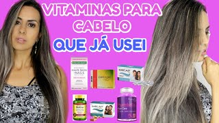 VITAMINAS PARA CABELO QUE JÁ TOMEI  Favoritas Qual melhor para crescimento e queda [upl. by Sansen]