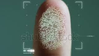 futuristic digital processing of biometric fingerprint scanner concept of surveillance and security [upl. by Fazeli]