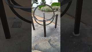 Armillary Sphere Sundial Canberra sundial greek time [upl. by Goldshlag]