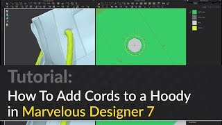 Marvelous Designer Tutorial  How to add cords to a hoody [upl. by Zaremski]