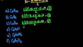 Degree of Unsaturation from a chemical formula [upl. by Maudie]