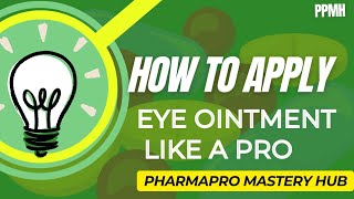 how to apply eye ointment like a pro quick and easy guide eyehealthpharmacyhealth [upl. by Anerdna]