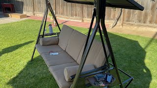 YOLENY Outdoor Porch Swing with Hardtop REVIEW [upl. by Fong]