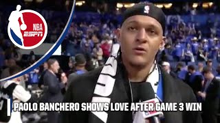 ⭐️ ORLANDO MAGIC 🎶 Paolo Banchero shows love to Magic fans after Game 3 WIN 👏  NBA on ESPN [upl. by Onivla68]