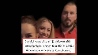 Donaldi Heidi Bora dhe Romeo shikojnë bashkë kombëtaren [upl. by Chaffin]