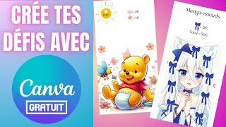 Tuto CANVA pour créer tes DÉFIS 💰MÉTHODE DES ENVELOPPES BUDGET [upl. by Celle304]