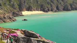 Porthcurno Beach and The Minack Theatre in Cornwall on A Perfect Day [upl. by Gnem]