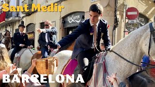 Barcelona Fiesta SANT MEDIR 2024  Cabalgata más Dulce en Gràcia  Part 2 [upl. by Ardnoed482]